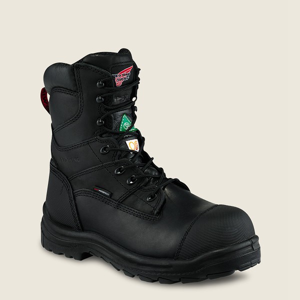 Red Wing Safety Boots Mens Black - King Toe® - 8-inch Waterproof Csa Toe - 4706213-SP